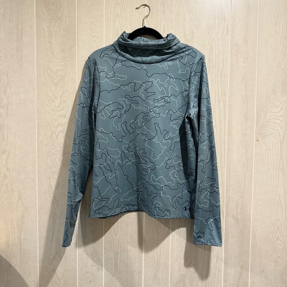 Under Armour ColdGear Cowl Neck Pullover - Topo Camo - Size M - Picture 1 of 6